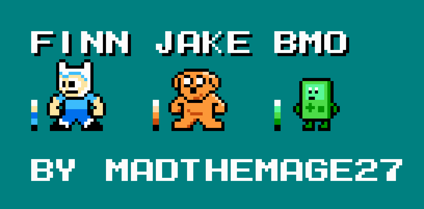 Adventure Time Characters in the Mega Man Artstyle